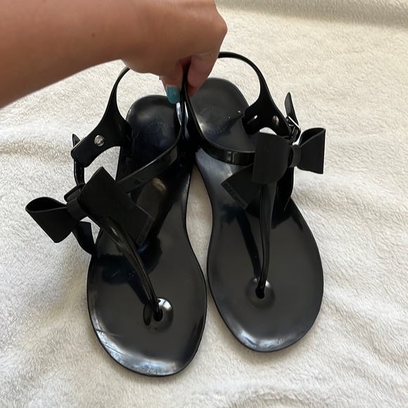 BCBGeneration Shoes - Black Bow Sandals